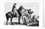 Drawing of South American Gauchos on the Range by Anonymous