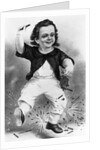 Illustration of Boy with Firecrackers by Anonymous