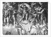Detail of Last Judgement by Michelangelo Buonarroti