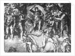 Detail of Last Judgement by Michelangelo Buonarroti