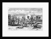Covered Wagon Train Encampment by Anonymous