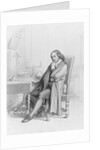 Mathematician Blaise Pascal Sitting at Work Table by Anonymous