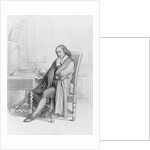 Mathematician Blaise Pascal Sitting at Work Table by Anonymous