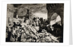 Engraving of Florence During a 14th-Century Plague by Anonymous