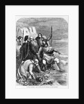 King Canute at Seashore with His Courtiers by Anonymous
