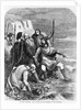 King Canute at Seashore with His Courtiers by Anonymous