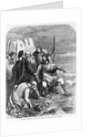 King Canute at Seashore with His Courtiers by Anonymous