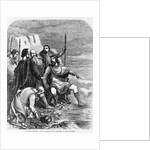 King Canute at Seashore with His Courtiers by Anonymous