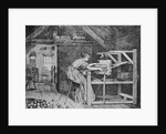 Woman Weaving by Anonymous