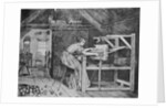 Woman Weaving by Anonymous