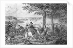 Lithograph Depicting the Battle of the Thames by Anonymous