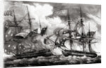 American Ship Planter Battling the French by Anonymous