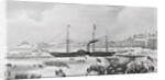 Steamship Sailing from Docks by Anonymous