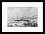 Steamship Sailing from Docks by Anonymous