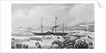 Steamship Sailing from Docks by Anonymous