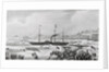 Steamship Sailing from Docks by Anonymous