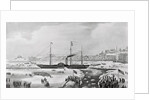 Steamship Sailing from Docks by Anonymous