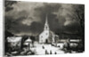 American Country Church in Winter by Anonymous
