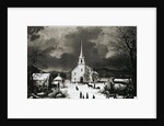 American Country Church in Winter by Anonymous