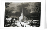 American Country Church in Winter by Anonymous