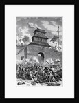 French and English Armies Battling by Anonymous