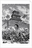 French and English Armies Battling by Anonymous