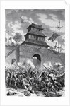 French and English Armies Battling by Anonymous