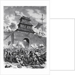 French and English Armies Battling by Anonymous