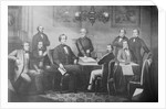 Engraving of Jefferson Davis and His Cabinet by Anonymous