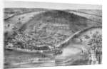 19th Century Print of Bird's-Eye View of Manhattan by Anonymous