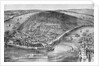 19th Century Print of Bird's-Eye View of Manhattan by Anonymous
