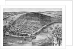 19th Century Print of Bird's-Eye View of Manhattan by Anonymous
