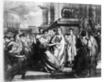 Julius Caesar and Wife in Crowd by Anonymous