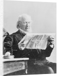 Horace Greeley Reading New York Sun Newspaper by Anonymous
