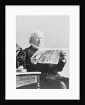 Horace Greeley Reading New York Sun Newspaper by Anonymous