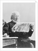 Horace Greeley Reading New York Sun Newspaper by Anonymous