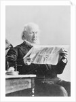 Horace Greeley Reading New York Sun Newspaper by Anonymous