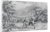 Ben Franklin Flying Kite by Anonymous