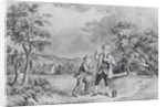 Ben Franklin Flying Kite by Anonymous