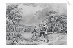 Ben Franklin Flying Kite by Anonymous