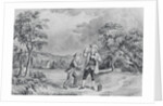 Ben Franklin Flying Kite by Anonymous