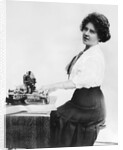 Woman Typing by Anonymous