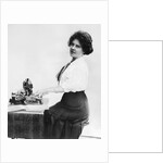 Woman Typing by Anonymous