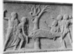 Stone Drawing of Nurses and Sick Patient at Tree by Anonymous