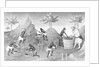 Illustration of People Harvesting Peppers by Corbis