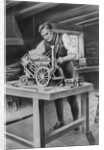 George Stephenson Making Model by Corbis