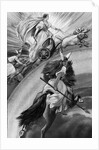 Lithograph Of Frigg And Valykyries by Anonymous