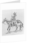 Conquistador Atop Horse by Anonymous
