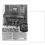 Advertisement for Player Piano by Anonymous