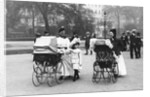 Nannies and Children Strolling in Park by Anonymous